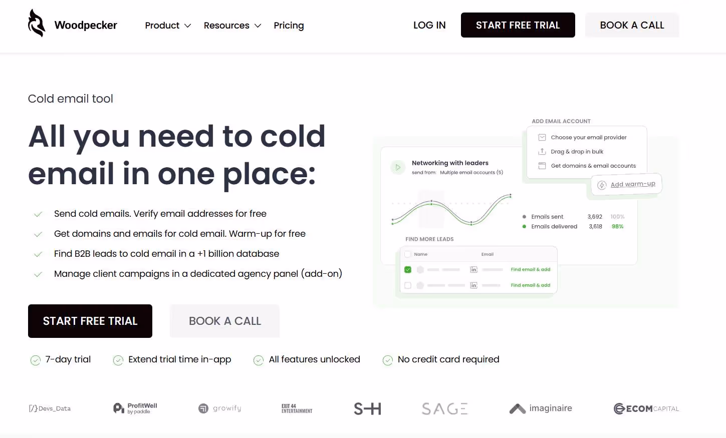 Woodpecker all-in-one cold email tool.