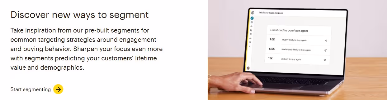 Predictive segmentation for customer targeting.