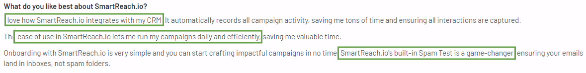 smartreach.io customer reviews on g2