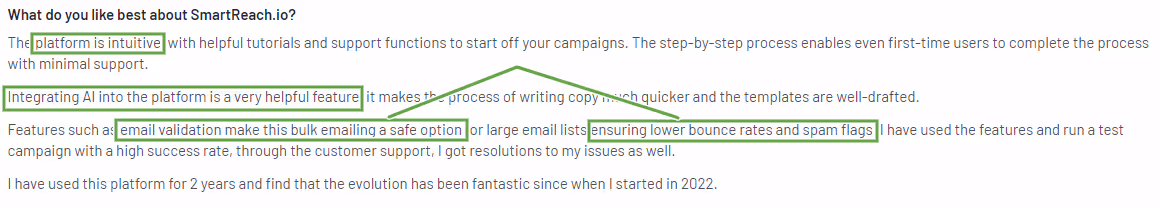 smartreach.io customer reviews on g2