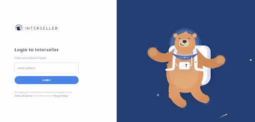 Interseller login page