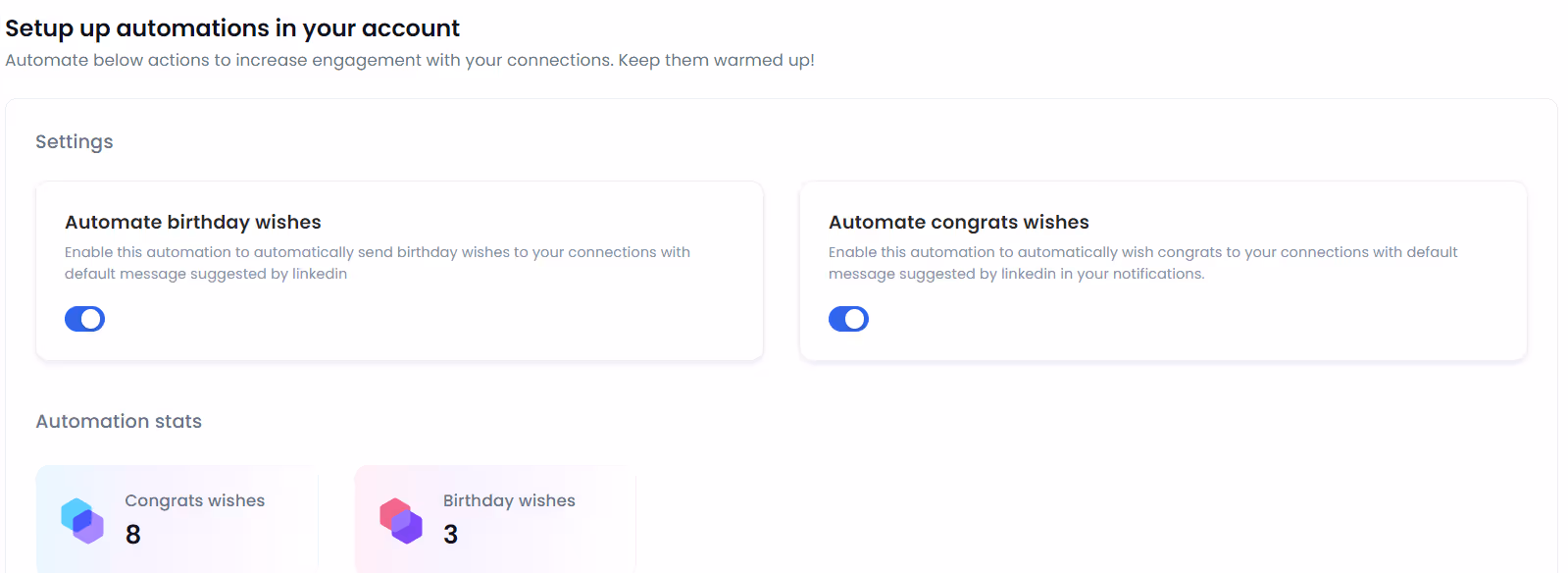 Send automated birthday messages