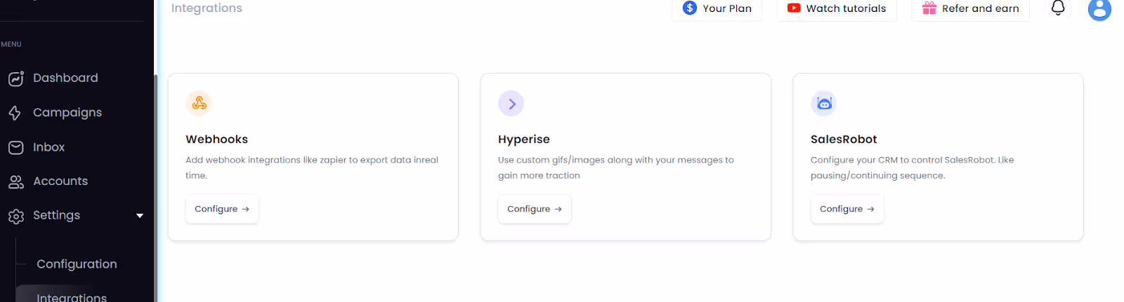 Salesrobot integration