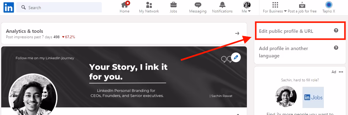 How to edit profile on linkedin 