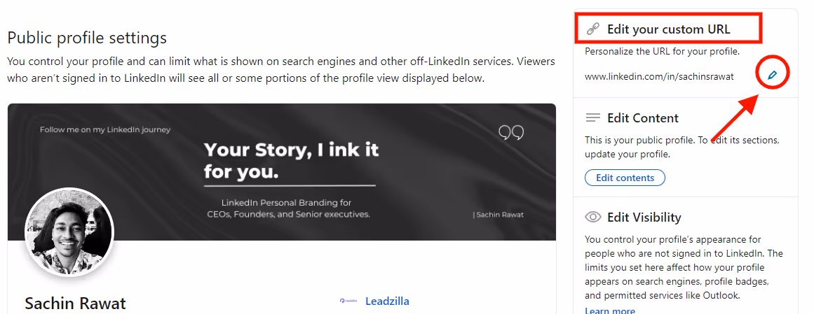 How to edit profile on linkedin 