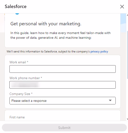 Salesforce Example