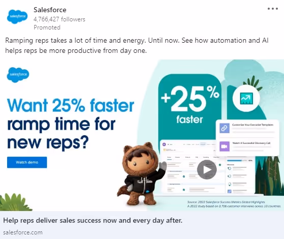 An ad copy with a lead gen form.