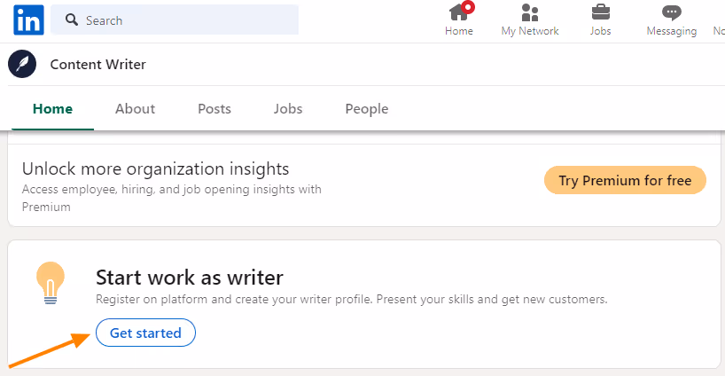 A lead gen form on a LinkedIn business page.