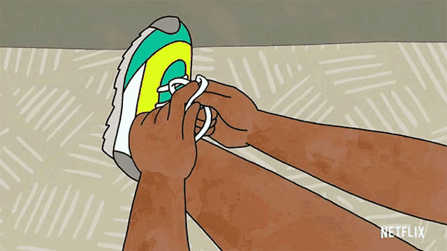 Bojack Horseman getting ready for a race.