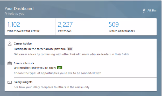 LinkedIn Dashboard