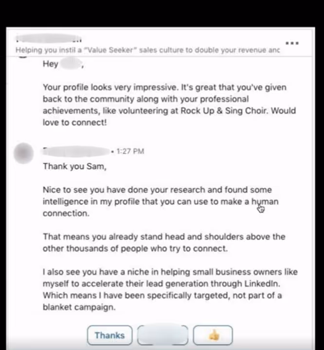 Salesrobot humanly replies