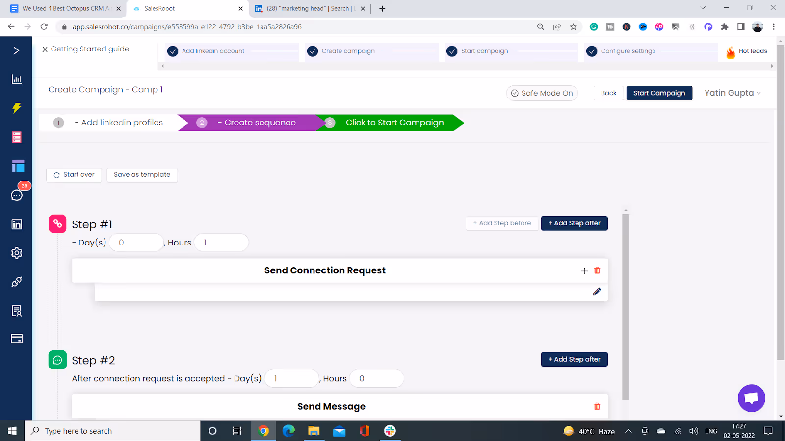salesrobot dashboard