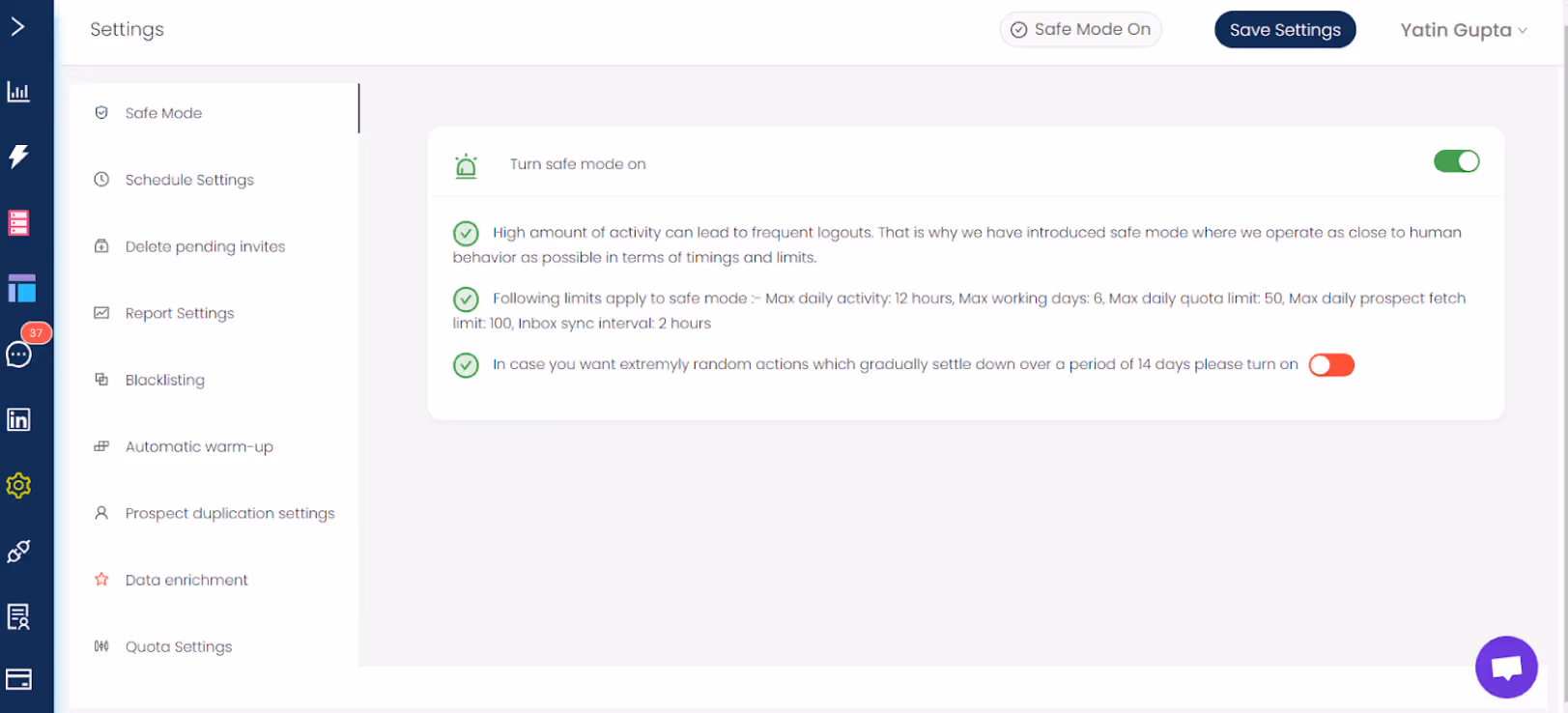 salesrobot safety for linkedin bypass