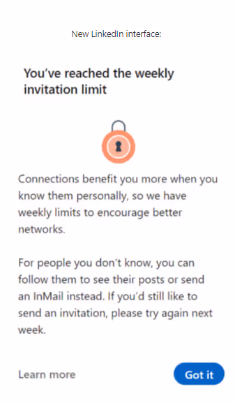 weekly invitation limit