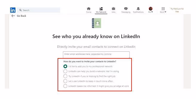 linkedin connection 