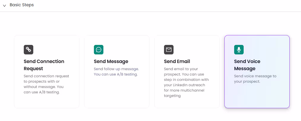 Send Voice notes feature in SalesRobot