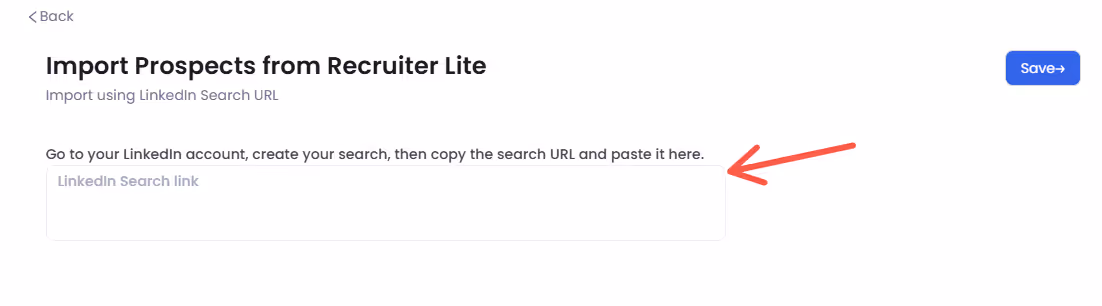 Import prospects from recruiter lite page