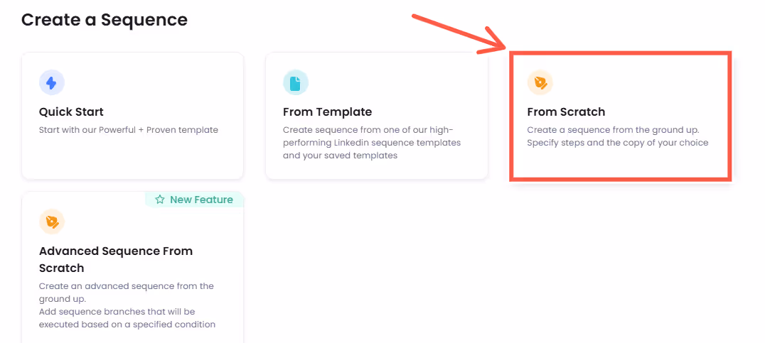 Create a sequence multiple options
