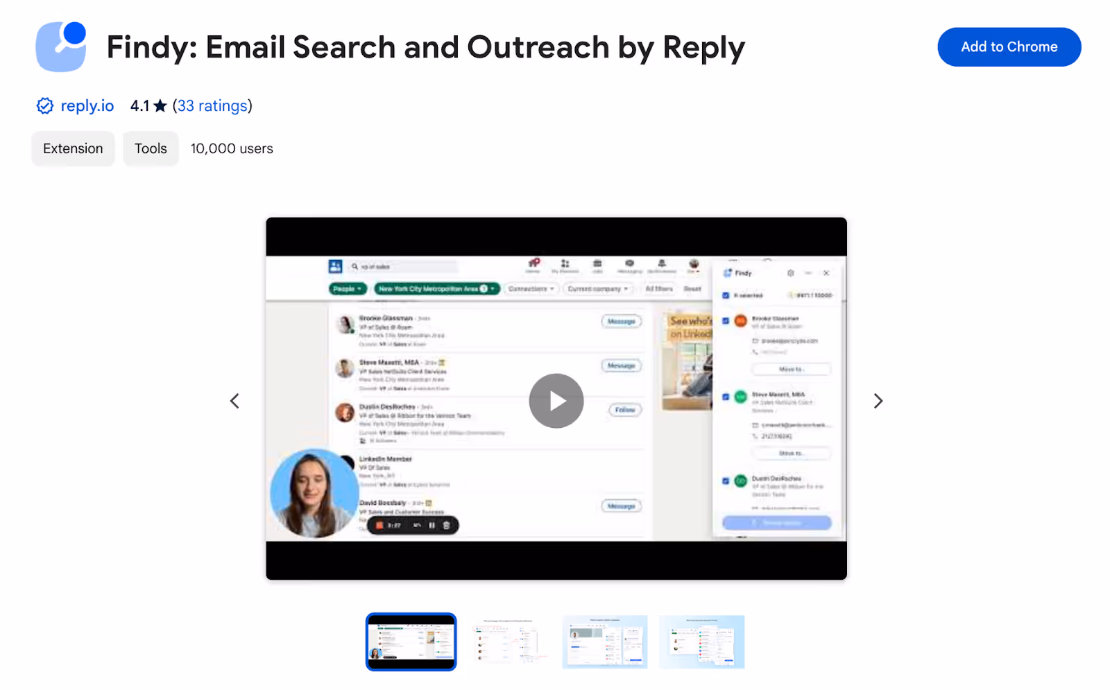 Replyio chrome extension