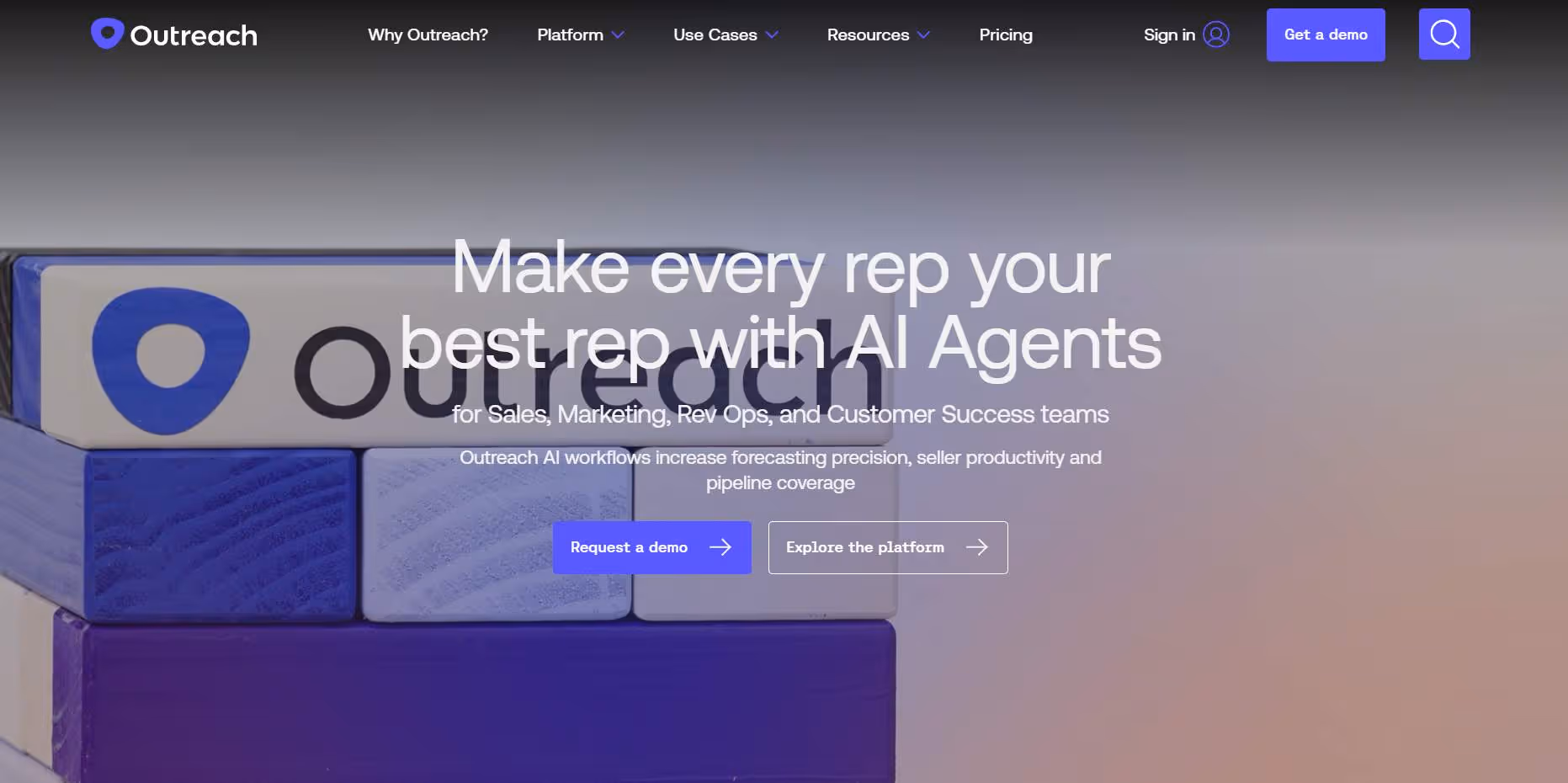Outreach.io homepage