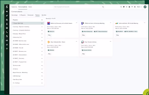 Salesloft integrated communications dashboard