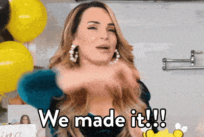 Woman saying we did it