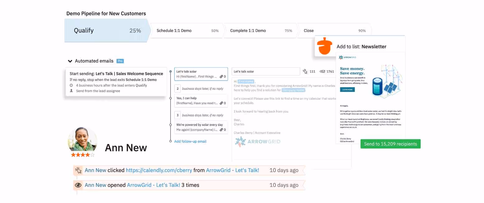 Nutshell email marketing tool