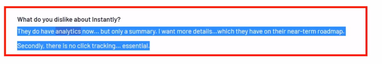 A bad review of Instantly.