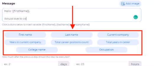 You can do advanced personalization with LeadIn