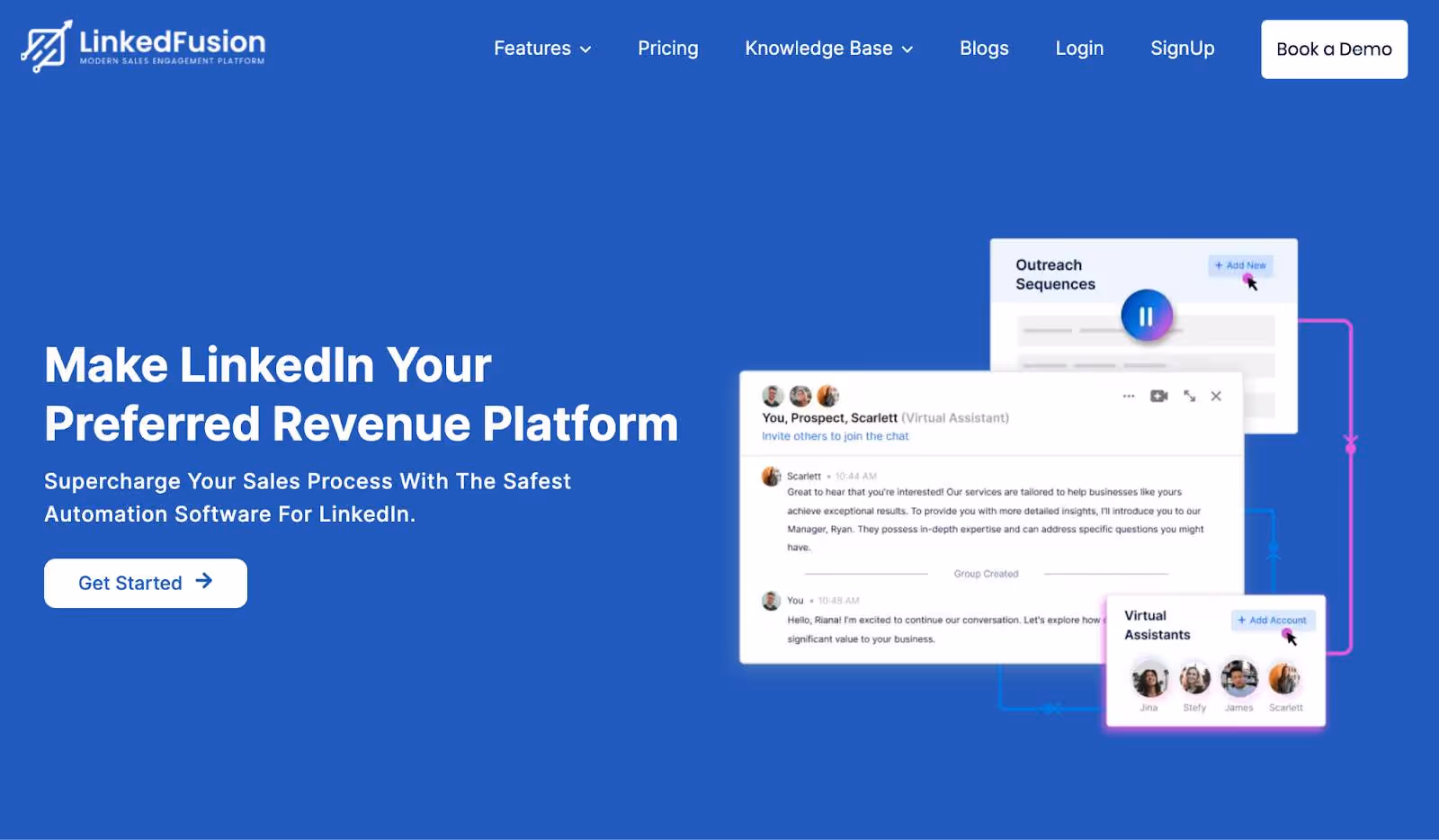 LinkedFusion homepage