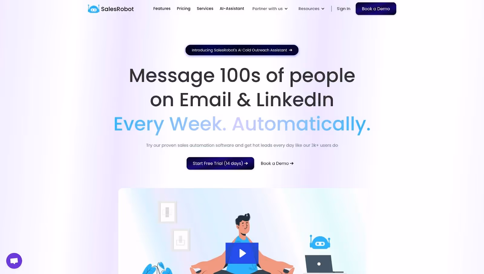 SalesRobot homepage