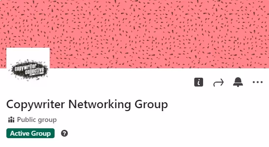 Copywriter networking group on LinkedIn