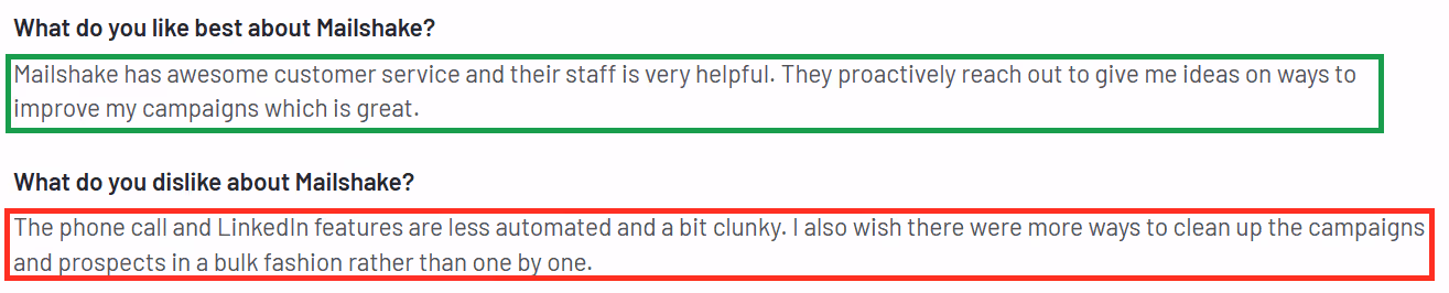 User Review of Mailshake