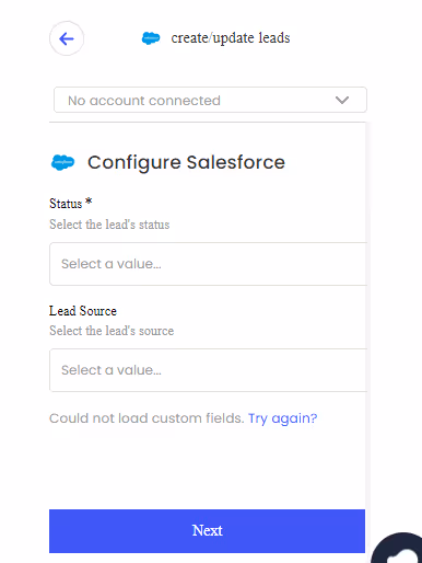 Salesforce SalesRobot settings configuration