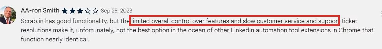 Review highlighting poor Scrabin support