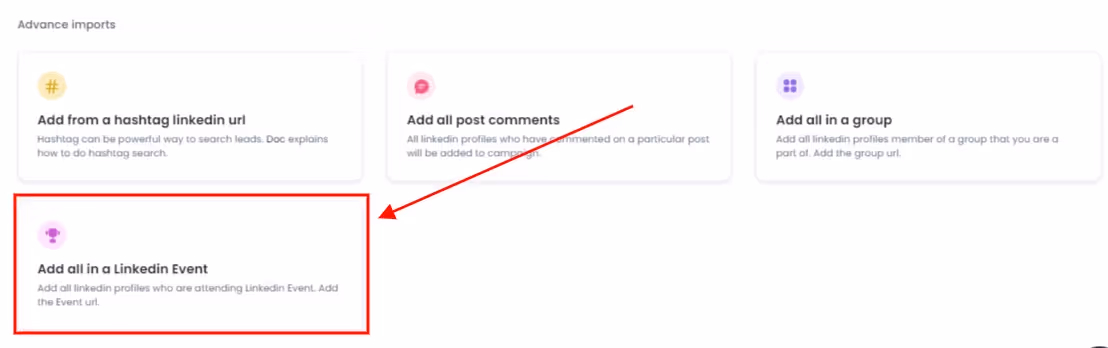how to create a event campaign usign Salesrobot. 