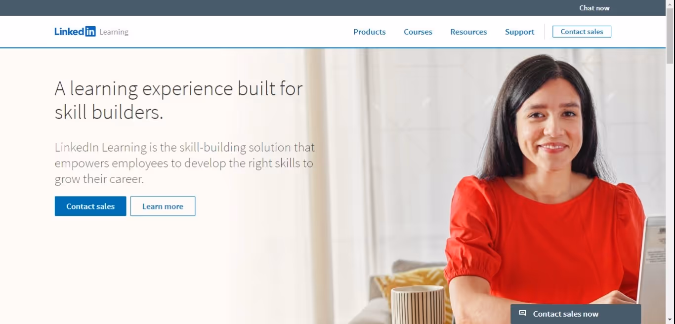 LinkedIn Learning homepage.