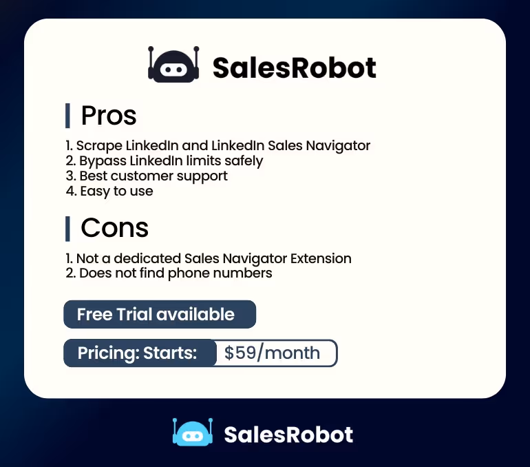 SalesRobot pros and cons