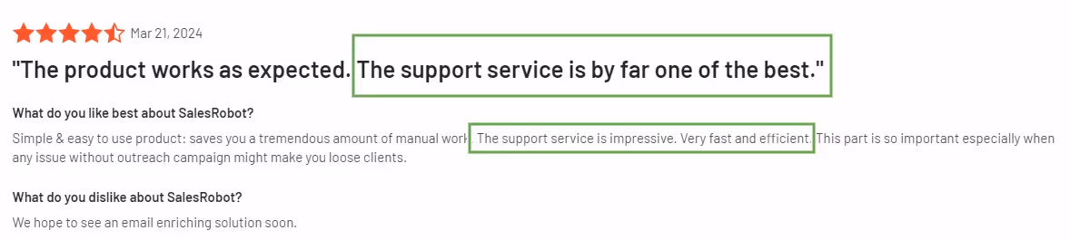 salesrobot review on G2