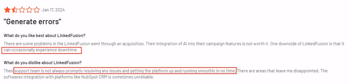 LinkedFusion review on G2