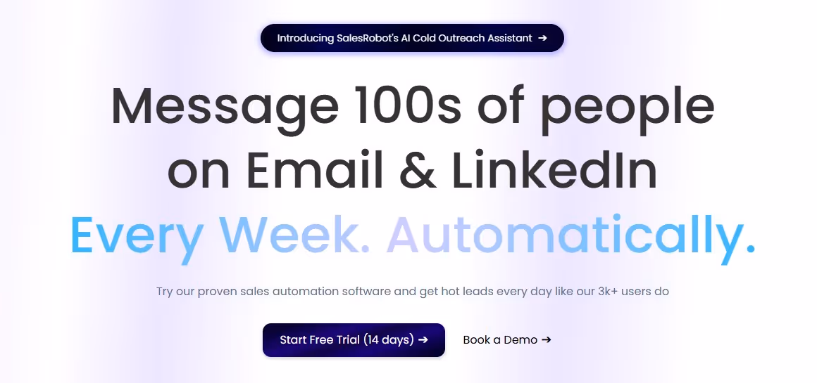 SalesRobot homepage