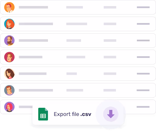 csv export data from dripify