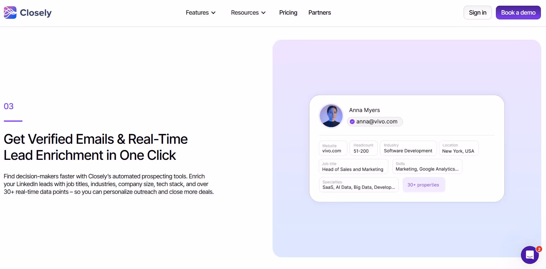 Closely’s linkedin email extractor