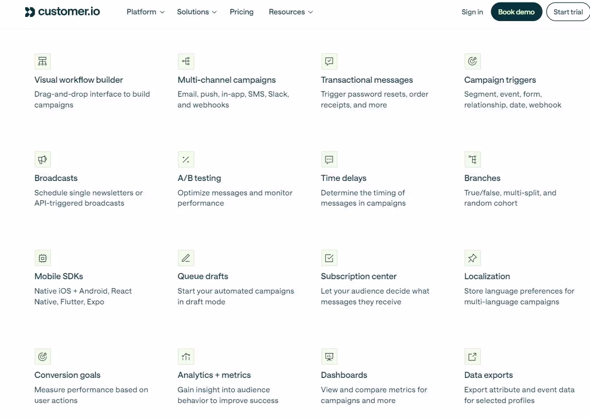 customer.io workflows