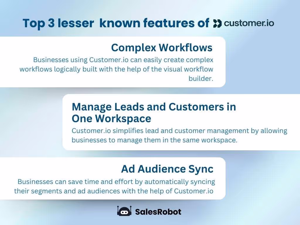 Lesser known features of customer.io