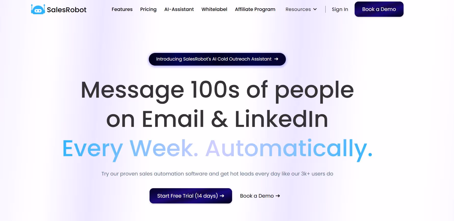 SalesRobot AI cold outreach automation.