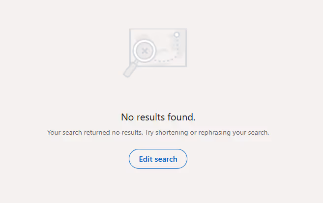 LinkedIn search error.