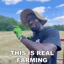 Man saying this is real farming