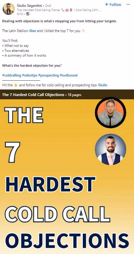 A LinkedIn post about a collaboration.