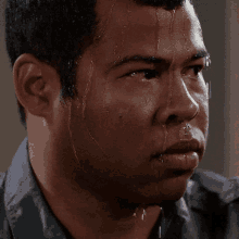 A gif of a person sweating nervously.